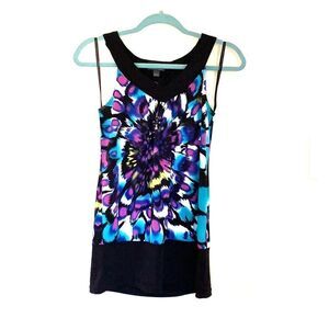 Iz Byer Bold Floral Tank